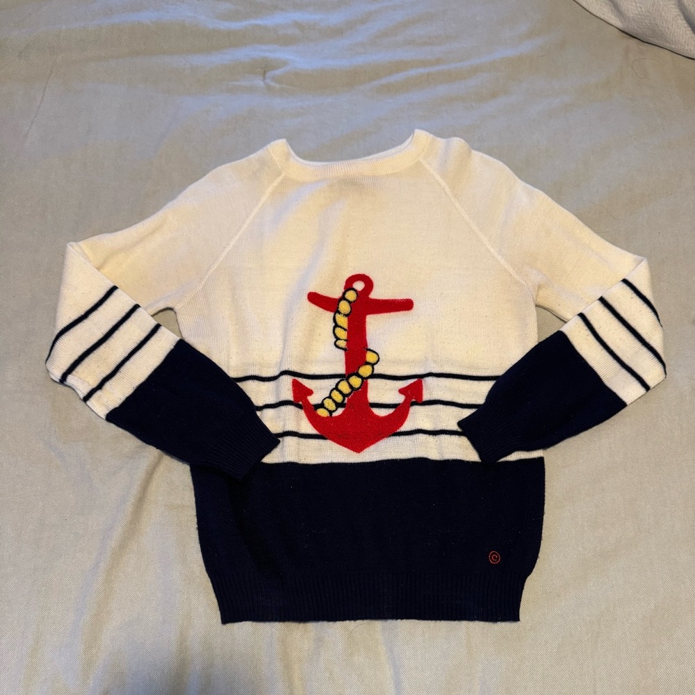 Vintage Nautical Anchor Sweater Size XL Fits like a Large